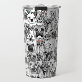 just dogs coral mint Travel Mug