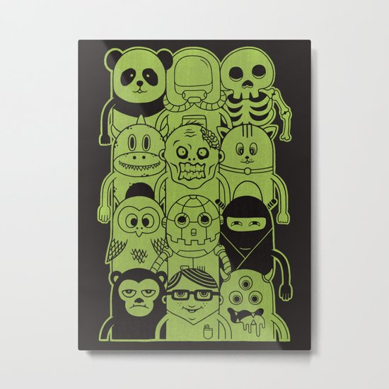 Famous Characters Metal Print