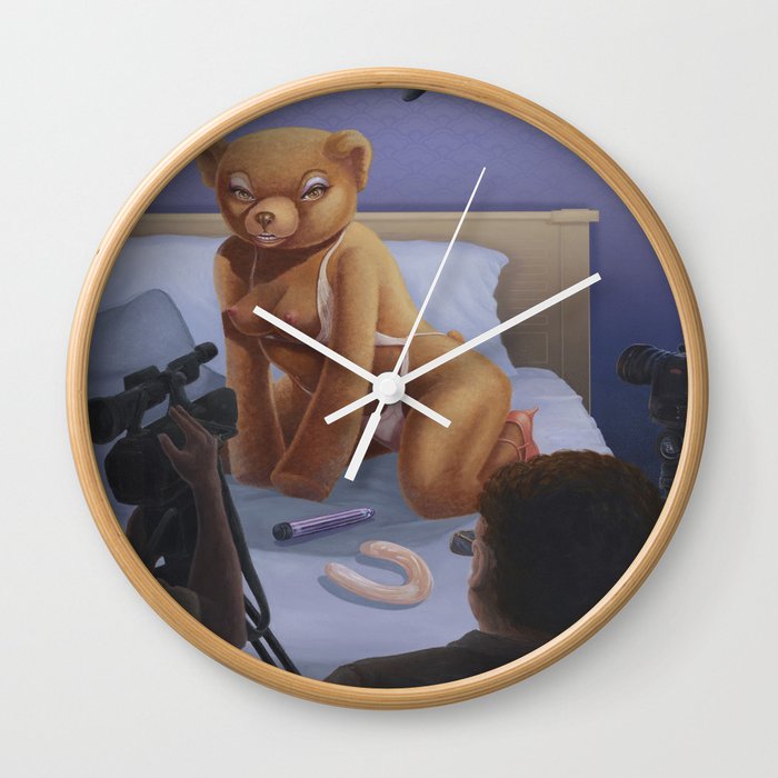 Porn Star Teddy Wall Clock