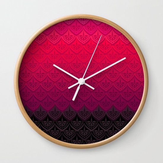 ELENA PATTERN - FLAMENCO VERSION Wall Clock