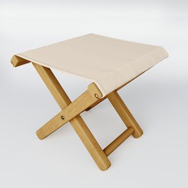 Neutral Buff Beige Solid Color Hue Shade - Patternless Folding Stool