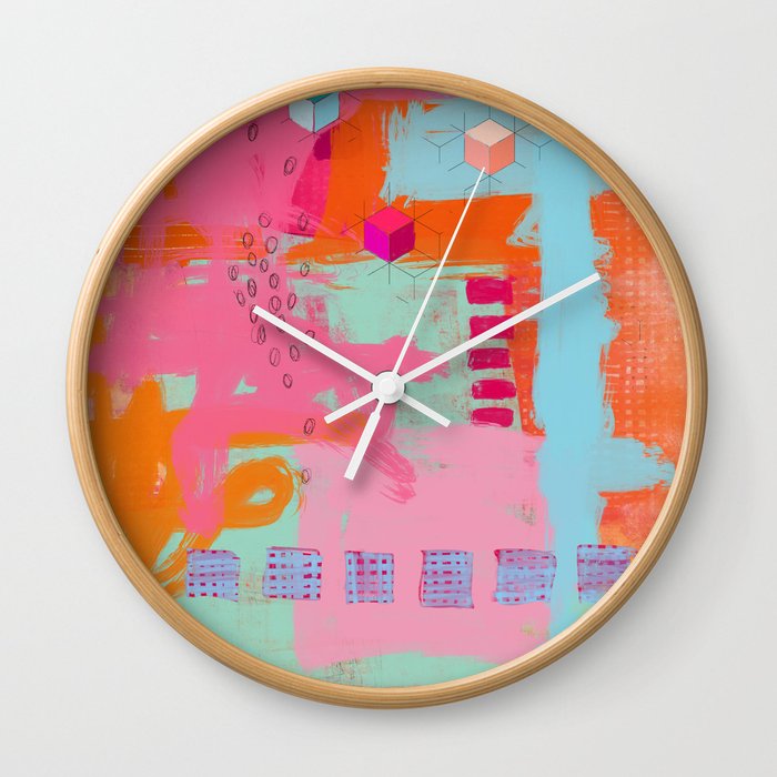 almost there - abstract painting Wall Clock