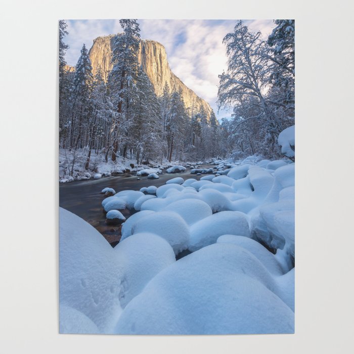 Winter Along the River Poster