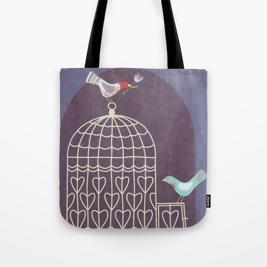 Leaving the Birdcage Tote Bag