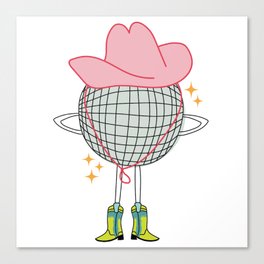 Disco Cowgirl Canvas Print