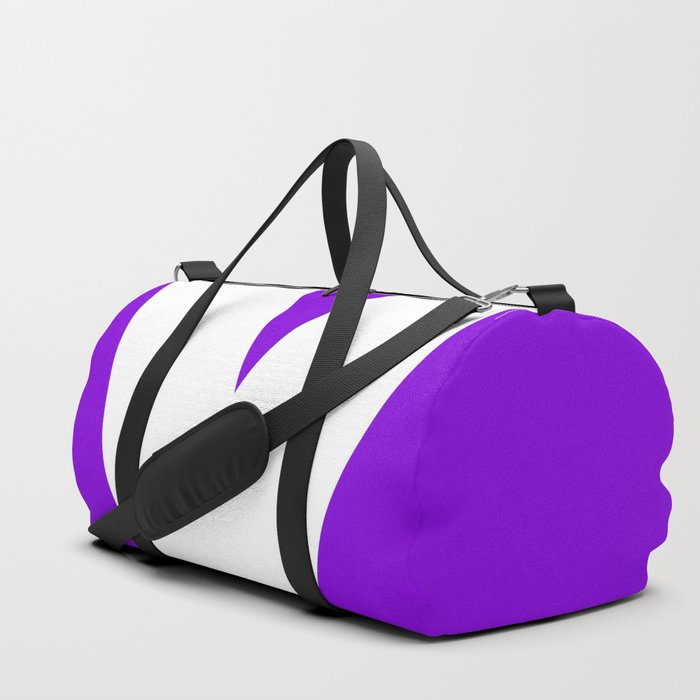 v (White & Violet Letter) Duffle Bag