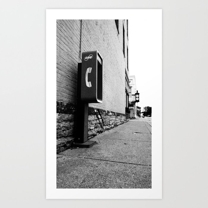 Standing Outside A Broken Phone Booth With Money In My Hand Art Print By Semcqueen Society6