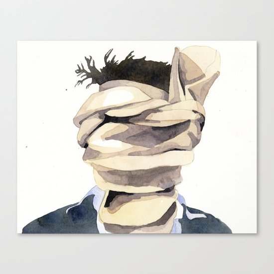 Scarf Face Canvas Print