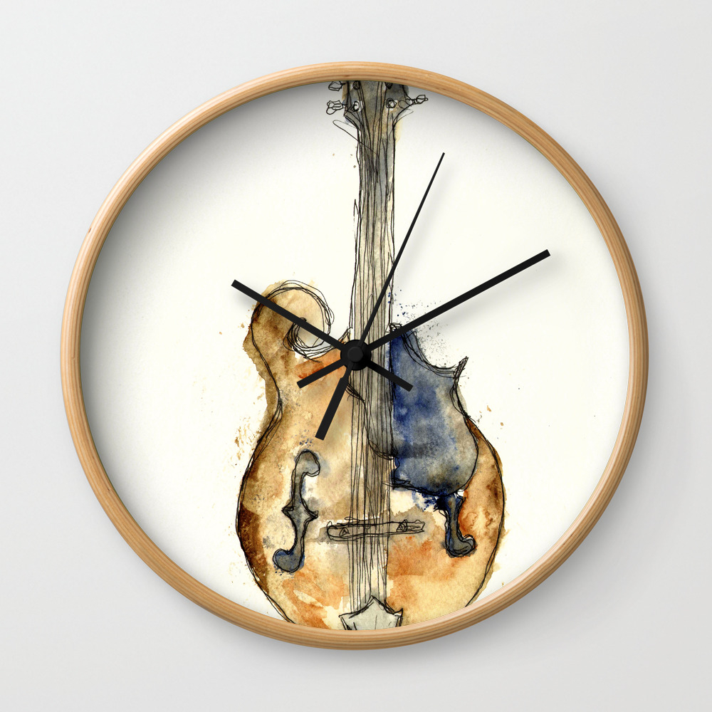 The Mandolin Wall Clock By Shelbypaintsallthethings Society6