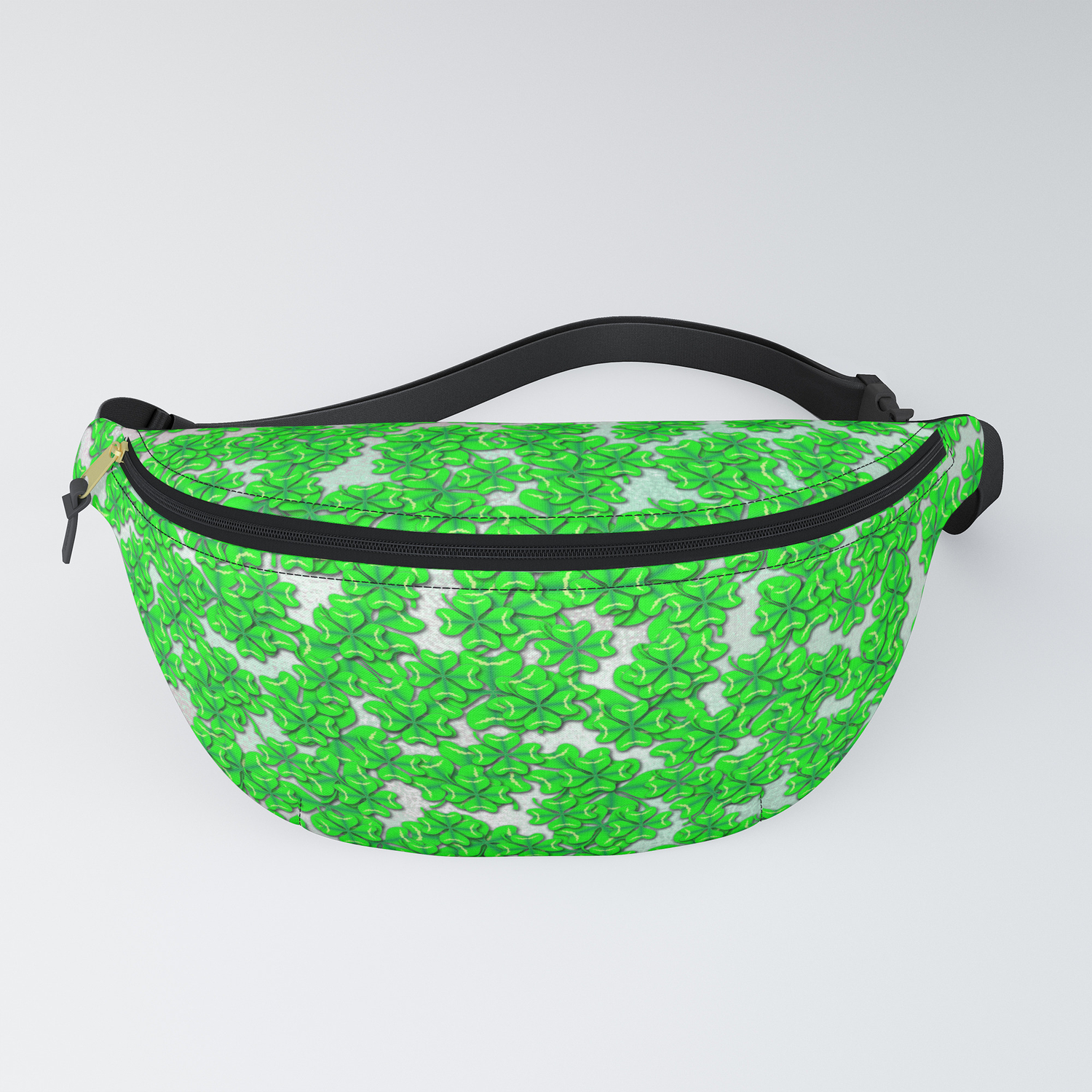 Abstract Four Leaf Clover Pattern On Texture Fanny Pack By