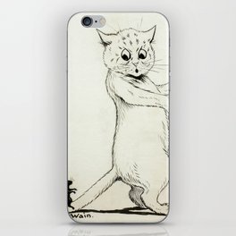 Cat and Mouse by Louis Wain iPhone Skin