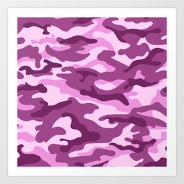 Purple Wavy Grunge Pattern Art Print