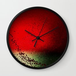 Black Flicks of Paint Wall Clock | Modern, Nature, Abstract, Rapture, Sexy, Drawing, Pattern, Sensual, Fire, Contemporary 
