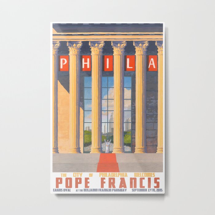 Philadelphia Welcomes Pope Francis Metal Print