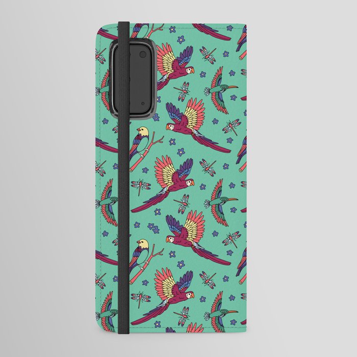 Birds Light GREEN Android Wallet Case