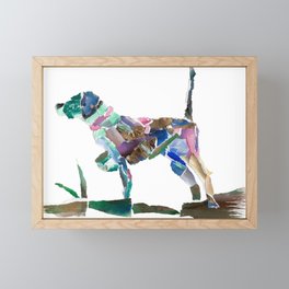 Bird dog collage Framed Mini Art Print