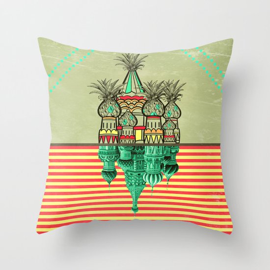 Pineapple architecture Throw Pillow