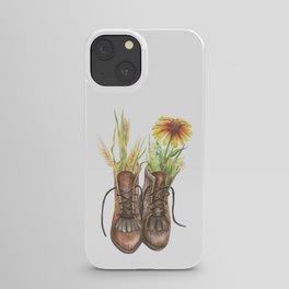 Drawing vintage shoes iPhone Case
