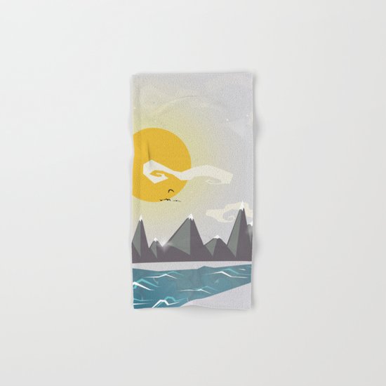 Grey mountains of joy Hand & Bath Towel