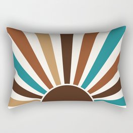 Multicolor retro Sun design 9 Rectangular Pillow