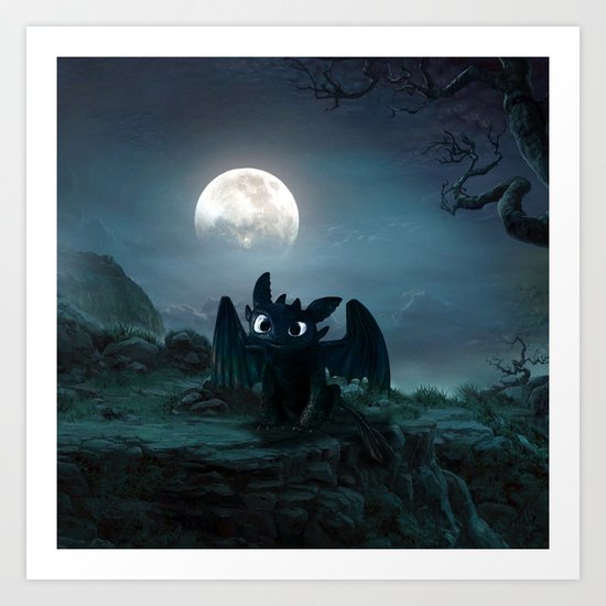 TOOTHLESS halloween Art Print