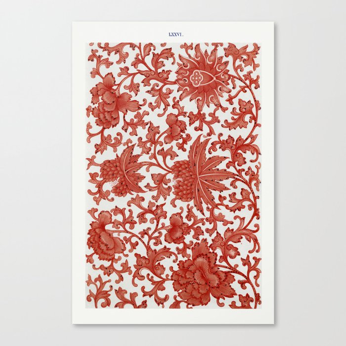 Flower pattern, Examples of Chinese Ornament Canvas Print