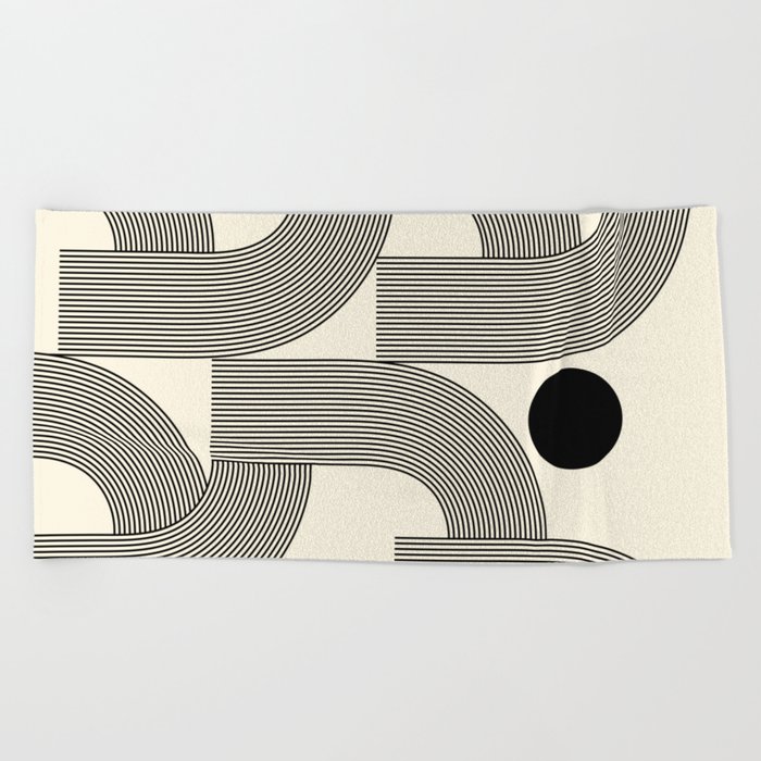 Abstraction_SUNLIGHT_SUNSHINE_LINE_POP_ART_Minimalism_001A Beach Towel