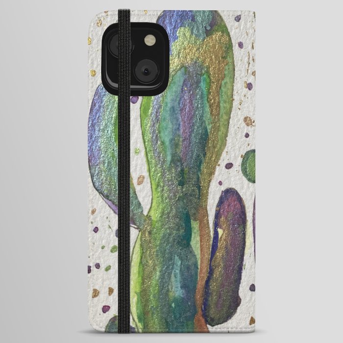Colorful Cactus iPhone Wallet Case