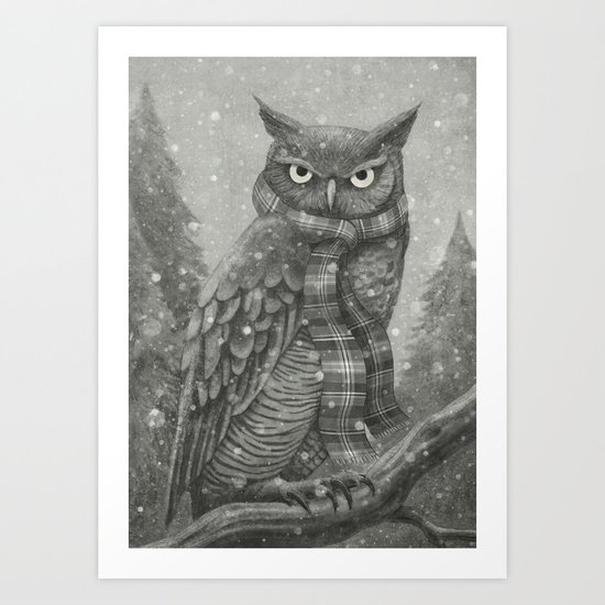 Winter Owl Art Print