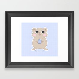 Boba Hamster Framed Art Print