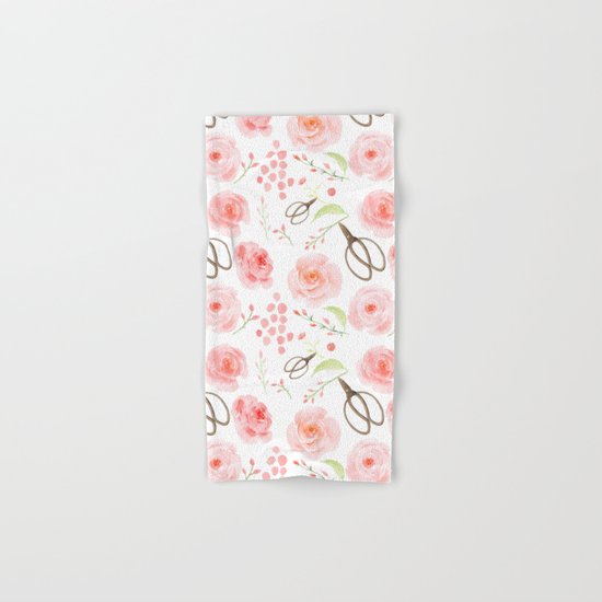 Summer Flowers Flower Floral Pink Vintage Roses #Society6 Hand & Bath Towel