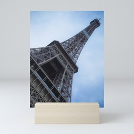 France, Paris, Eifel Tower, Color, iPhone, Diagonal, Black and White Mini Art Print