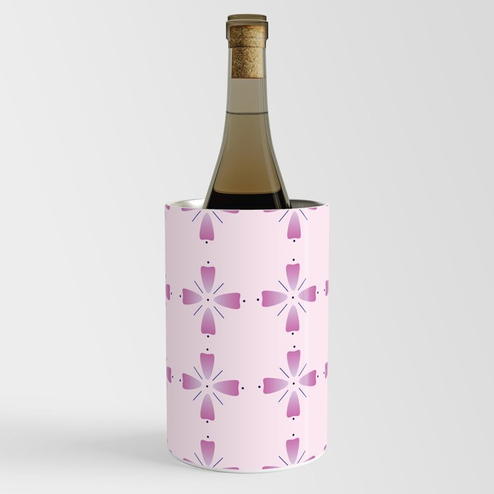 Pink Floral Pattern Wine Chiller