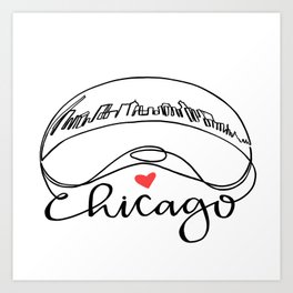 Chicago Cloud Gate "Bean" Art Print