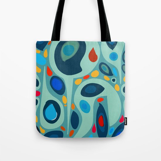 Blue Abstract Pattern sealife Tote Bag