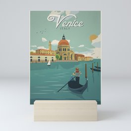 Vintage travel poster-Italy-Venice. Mini Art Print