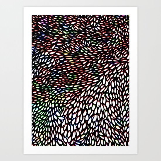 Shallcrass Coloured Pattern Art Print