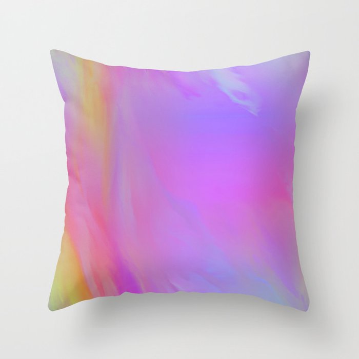 Neon Flow Nebula #4 Throw Pillow