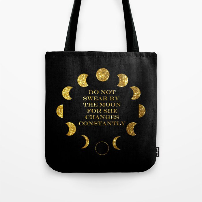 Moon Phases Gold Tote Bag