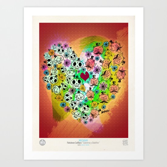 Calaveras y Diablitos Art Print