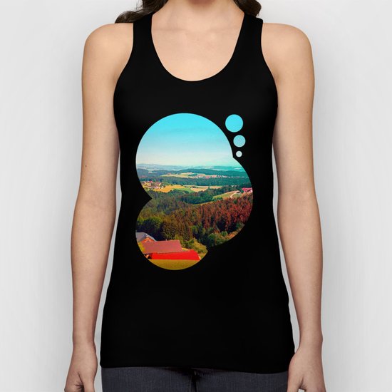 Spring, hot sun, and lots of scenery Unisex Tank Top