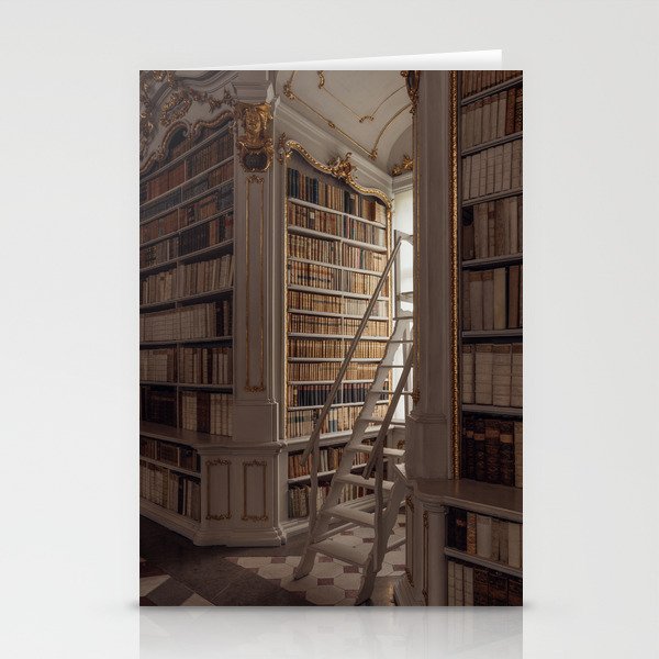 Golden Library - Dreaming in Fairytales series | Vienna Austria Europe | Gold and white color photo | Fine Art Travel Photography Stationery Cards