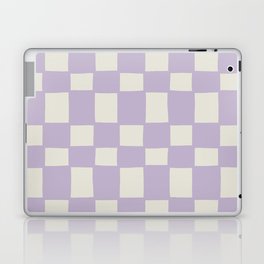 Tipsy checker in lilac dust Laptop Skin
