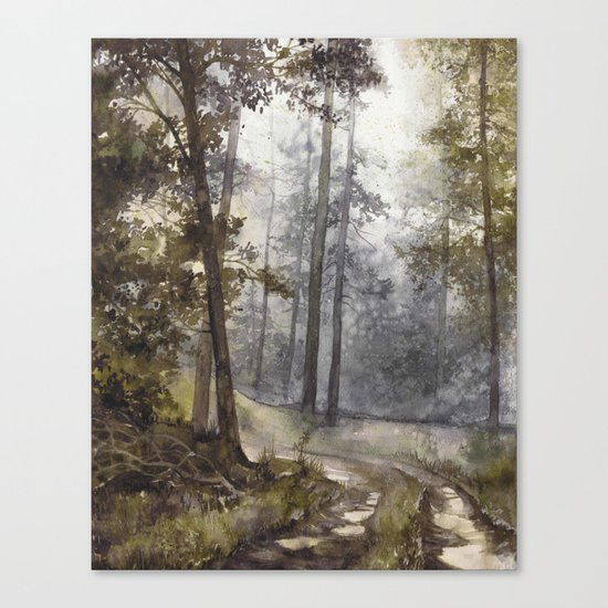Wet Morning in the Forest Canvas Print