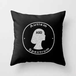 Autism Spectrum Disorder, ASD, Psychology Concept Throw Pillow