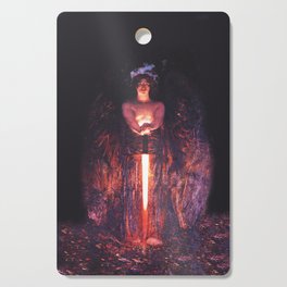 Angel with a flaming sword Cutting Board