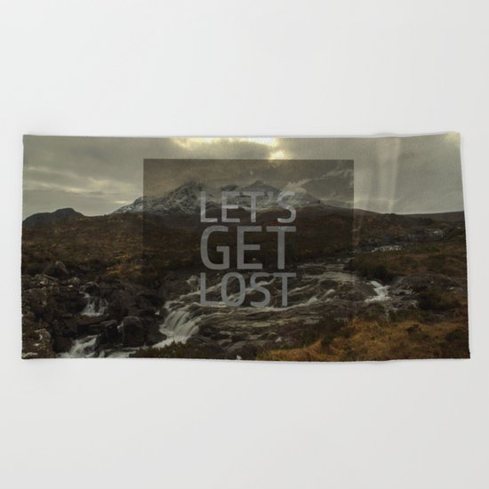 LET'S GET LOST Beach Towel