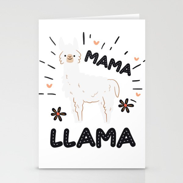 Mama Funny Llama Mother's Day Gift Stationery Cards