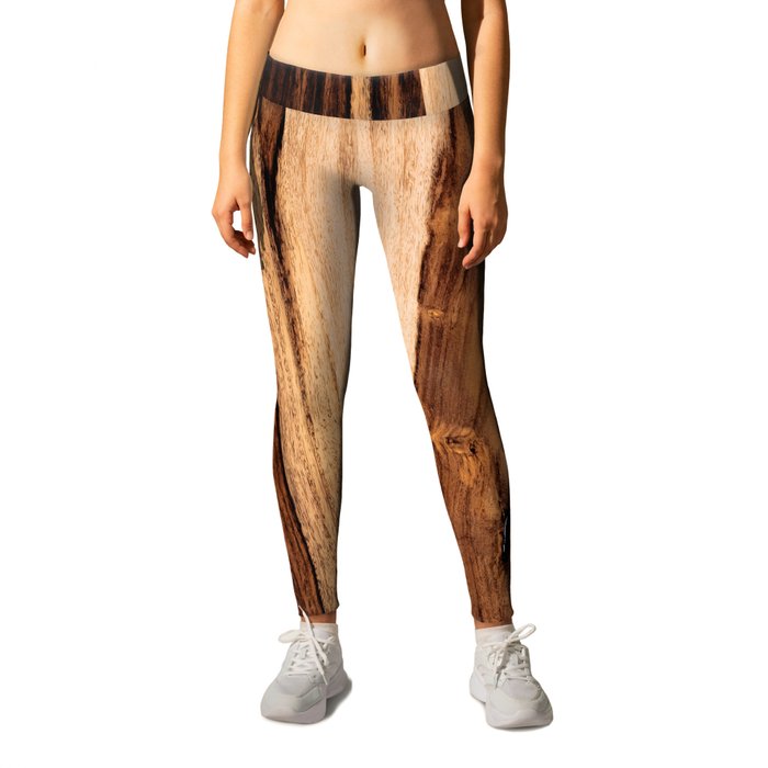 Sheesham Wood Grain Texture, Close Up Leggings by