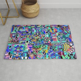 Abstract Negative Colours  Rug